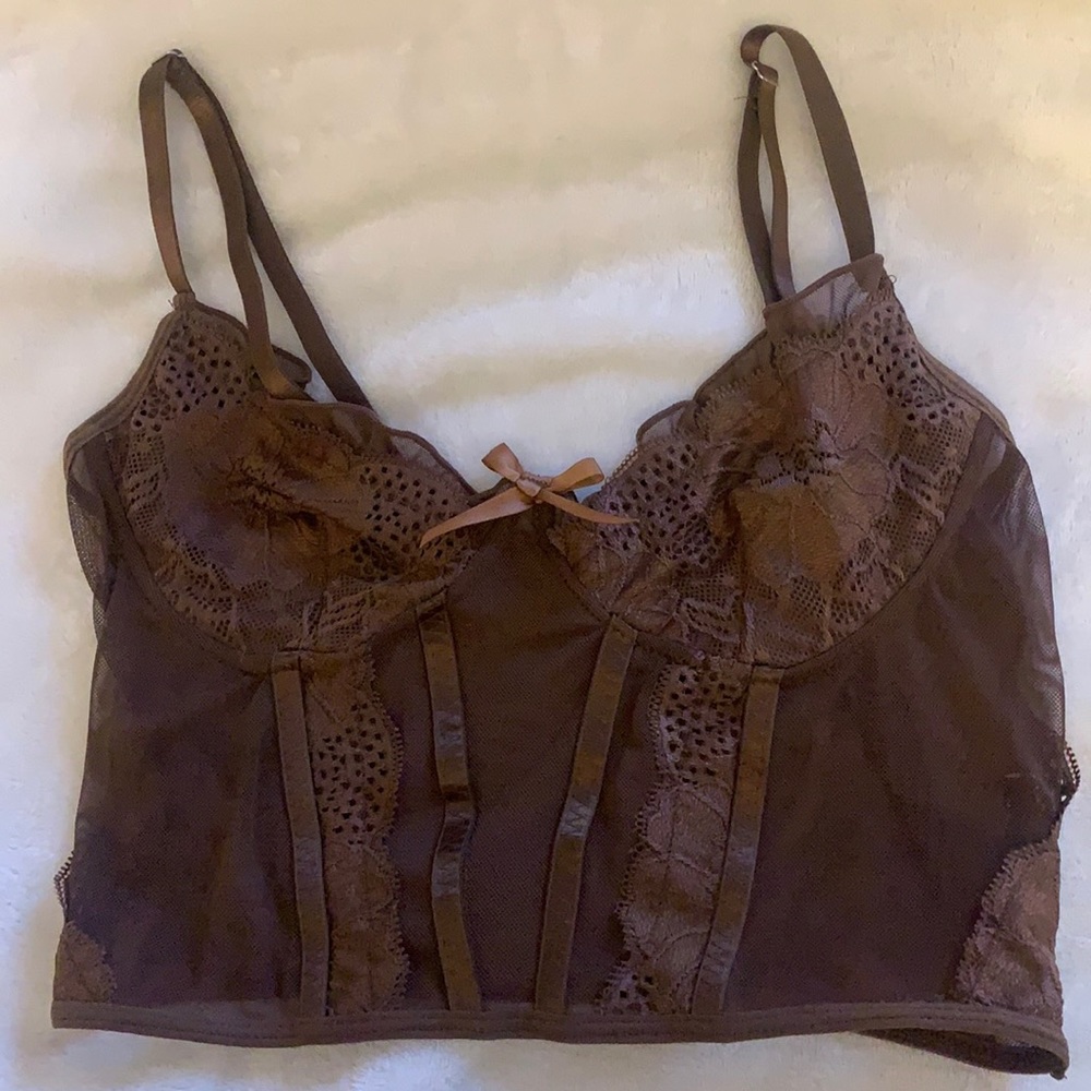 Sheer Bow-Brown Cop Top